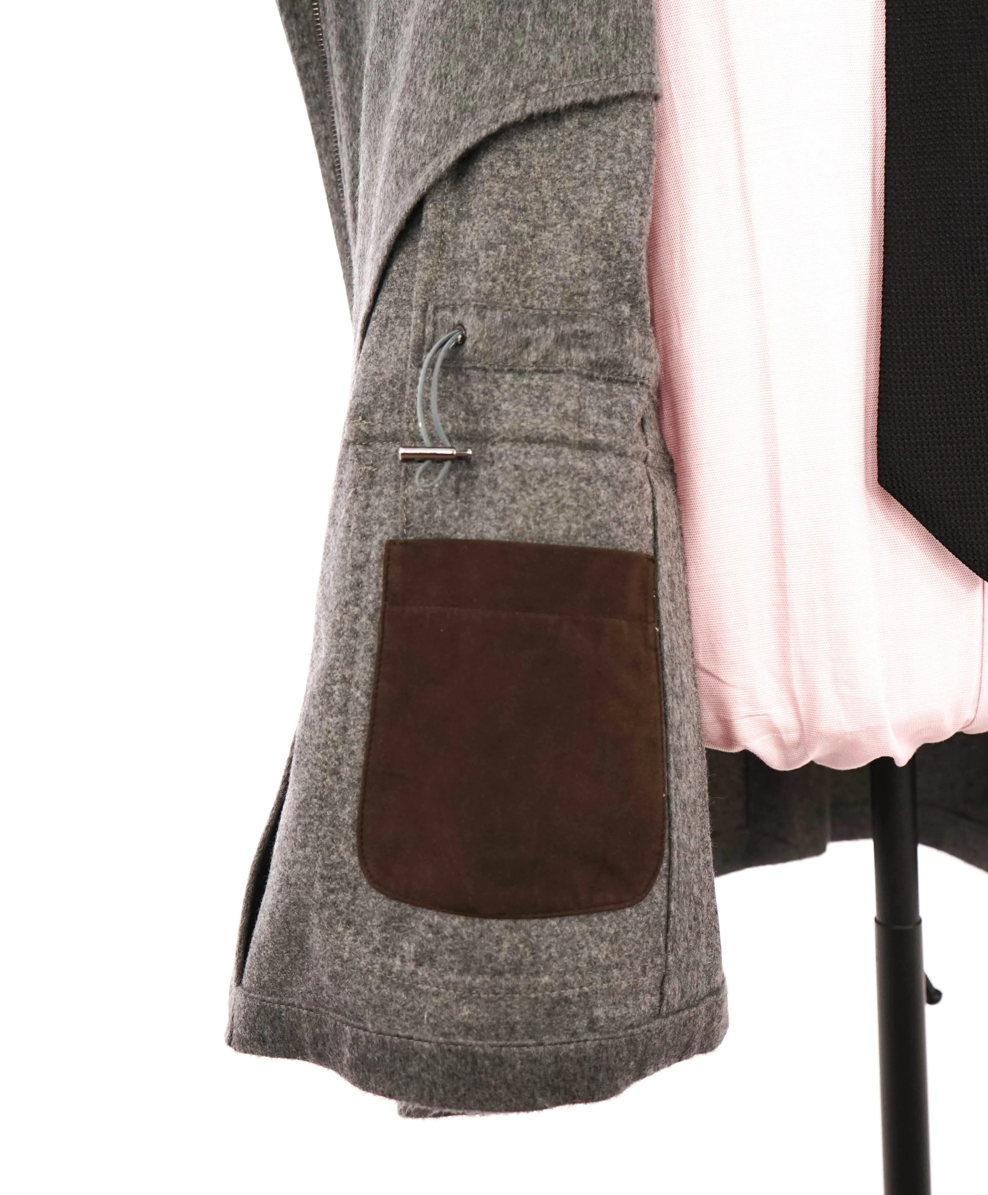 $14,545 KITON - *100% PURE CASHMERE* Gray Suede Jacket Top Coat - 48R