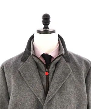 $14,545 KITON - *100% PURE CASHMERE* Gray Suede Jacket Top Coat - 48R