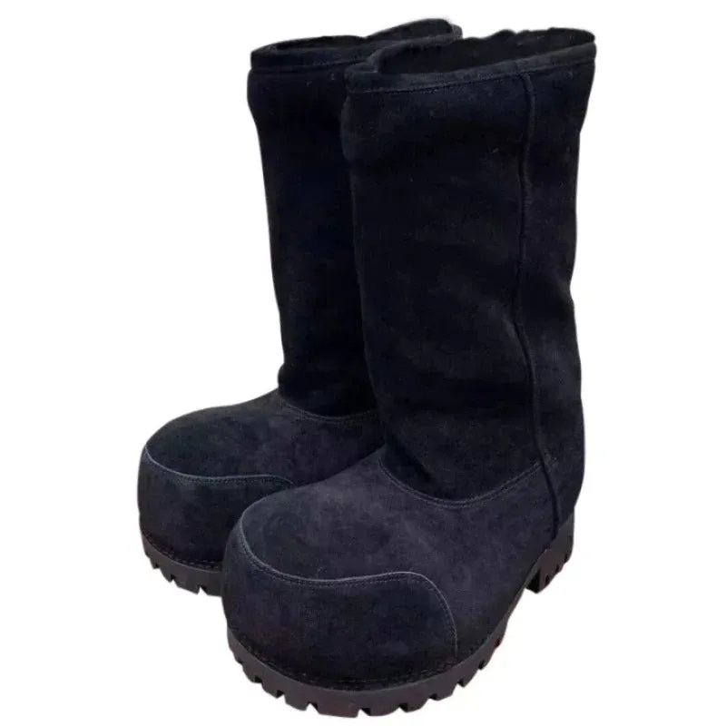 Ashore Shop Women's Winter Comfortable and Warm Big Toe Boots short and long version boots