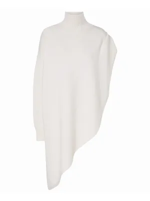 Asymmetrical Cape Turtleneck Sweater