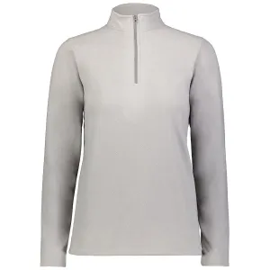 Augusta Sportswear Women's Athletic Grey Micro-Lite Fleece 1/4 Zip Pullover