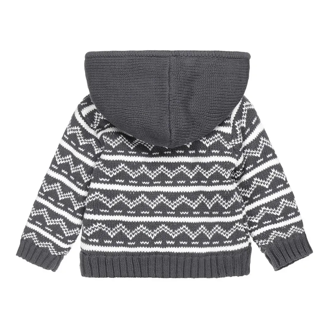 Baby & Toddler Boys Knitted Cardigan Dark Blue Fake Fur | Dirkje