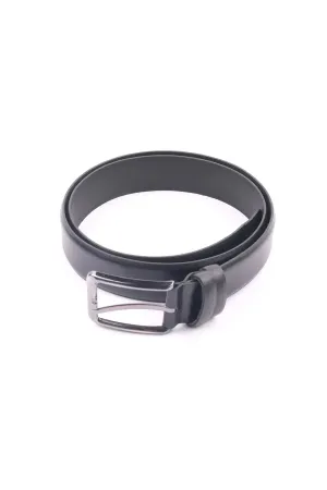 Black Leather Leon Men's Belt