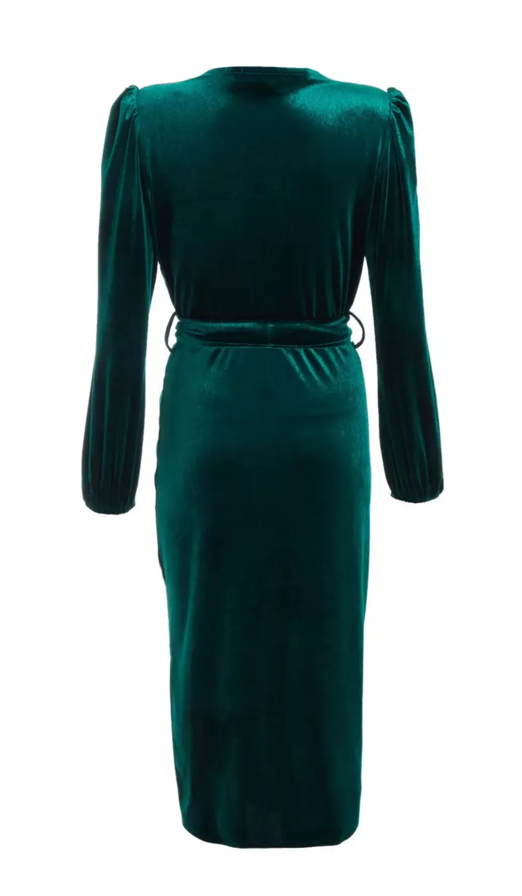 Bottle Green Velvet Dress