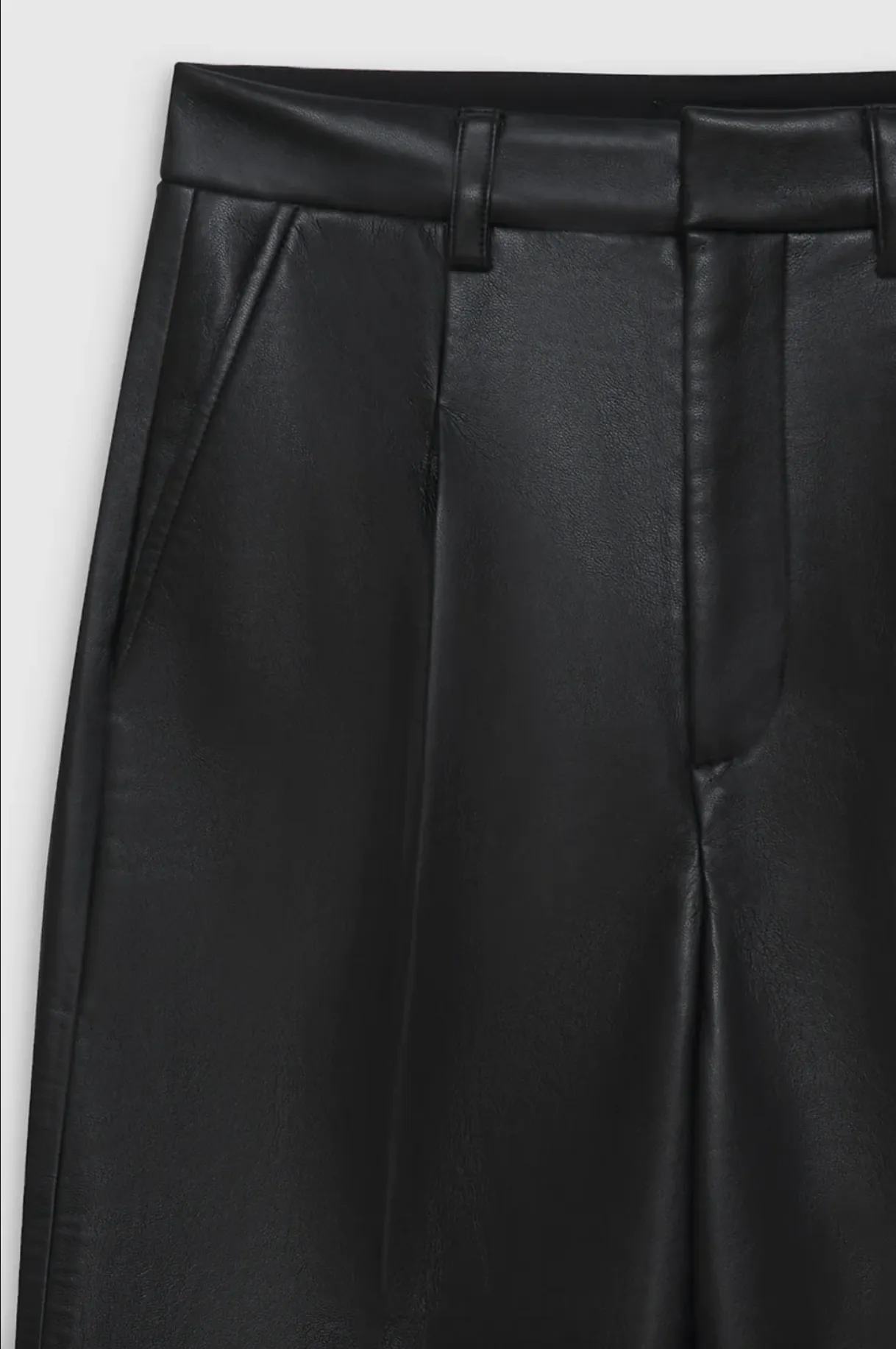 Carmen Pant - Recycled Leather , Black