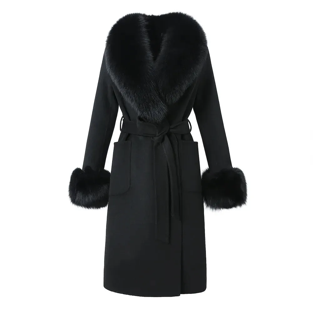 Classic Belt Women's Cashmere Coat