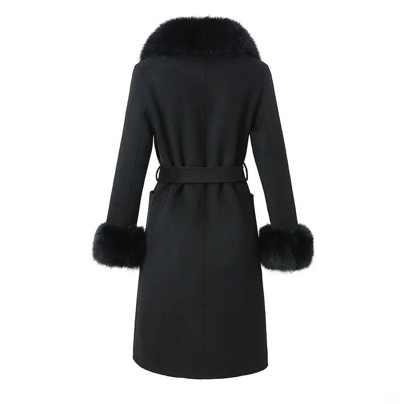 Classic Belt Women's Cashmere Coat