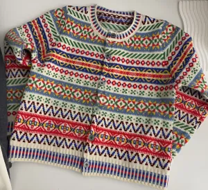 Colorful geometric Knit Sweater – Cozy and Stylish Fair Isle Pullover