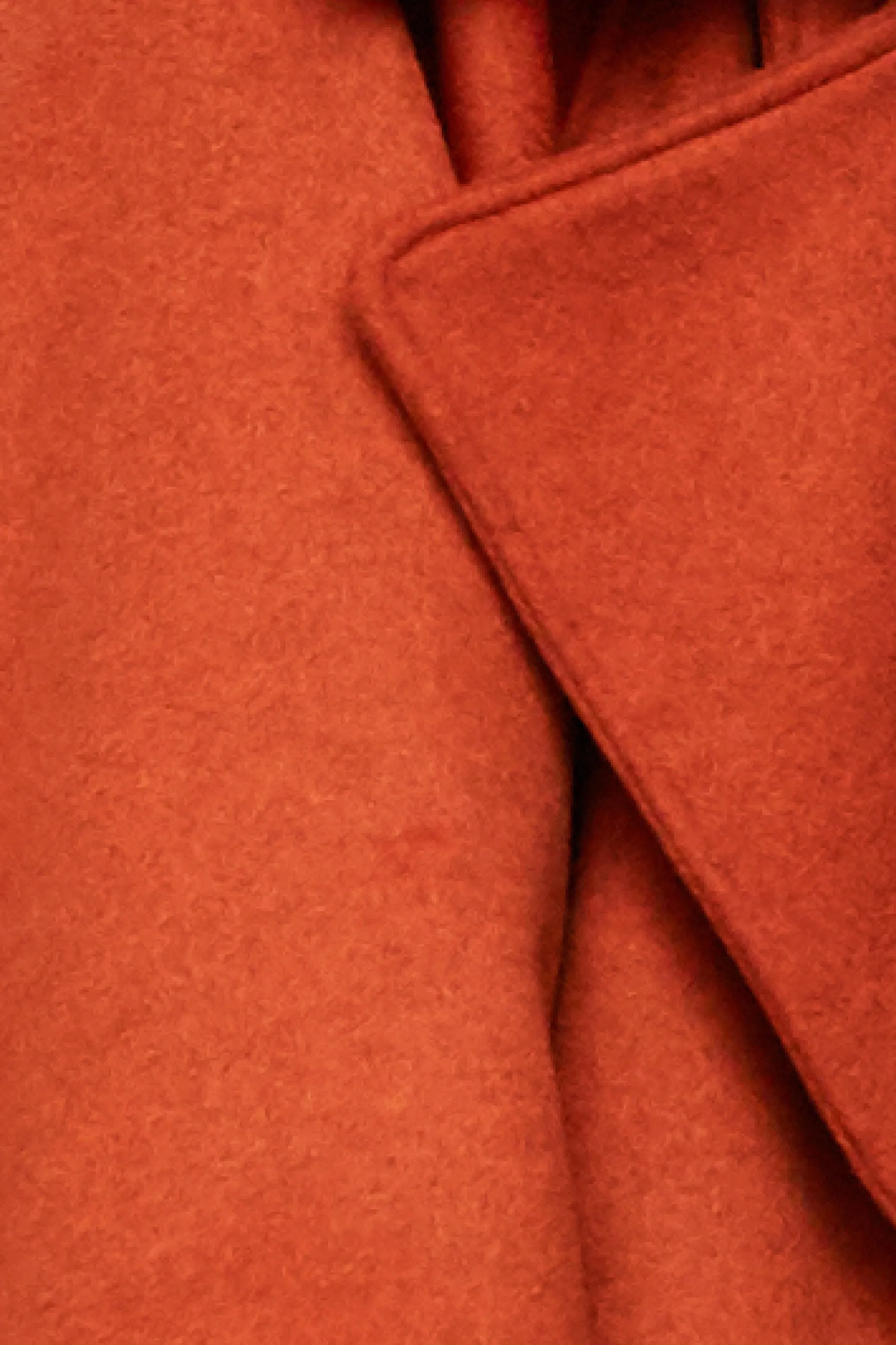 CRATHES orange - mid-length wool coat