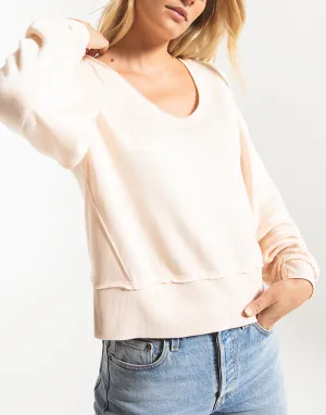 Deep V Pullover | Rosewater