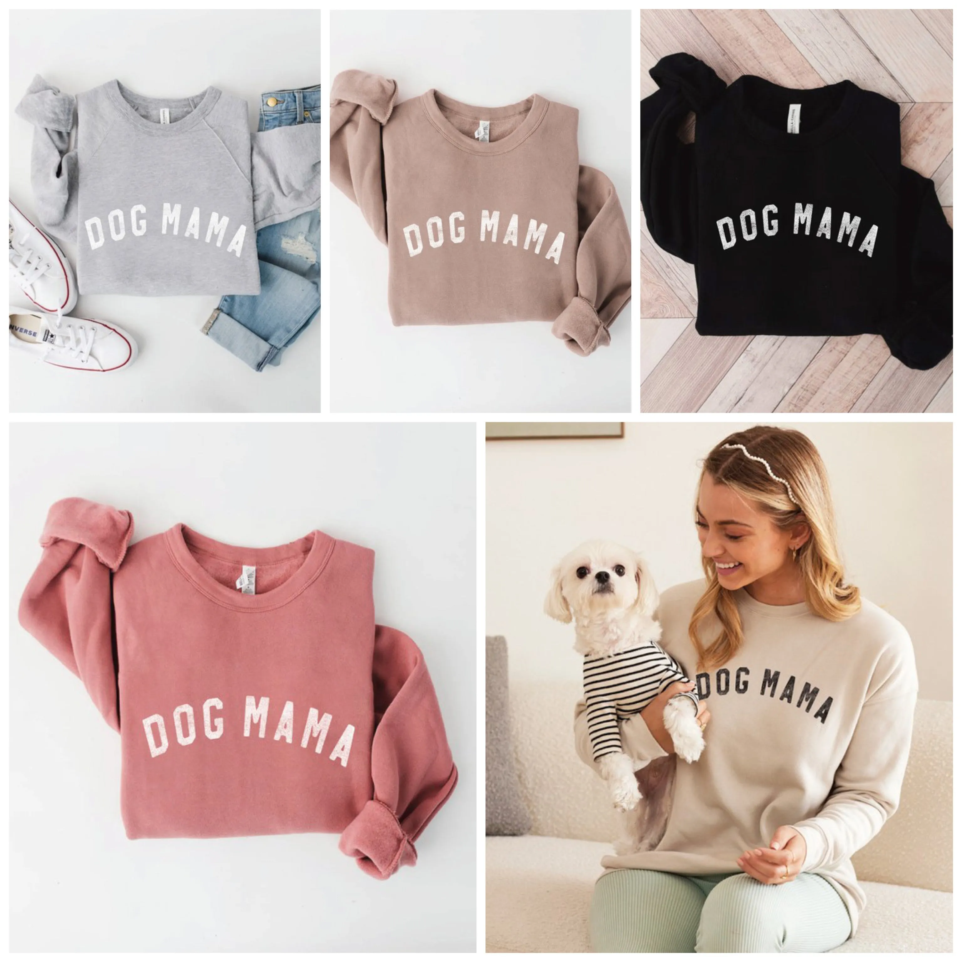 DOG MAMA Unisex Crewneck Sweatshirt