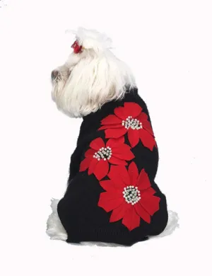 Dog Sweaters-Poinsettia Flowers