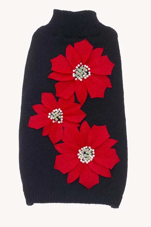 Dog Sweaters-Poinsettia Flowers