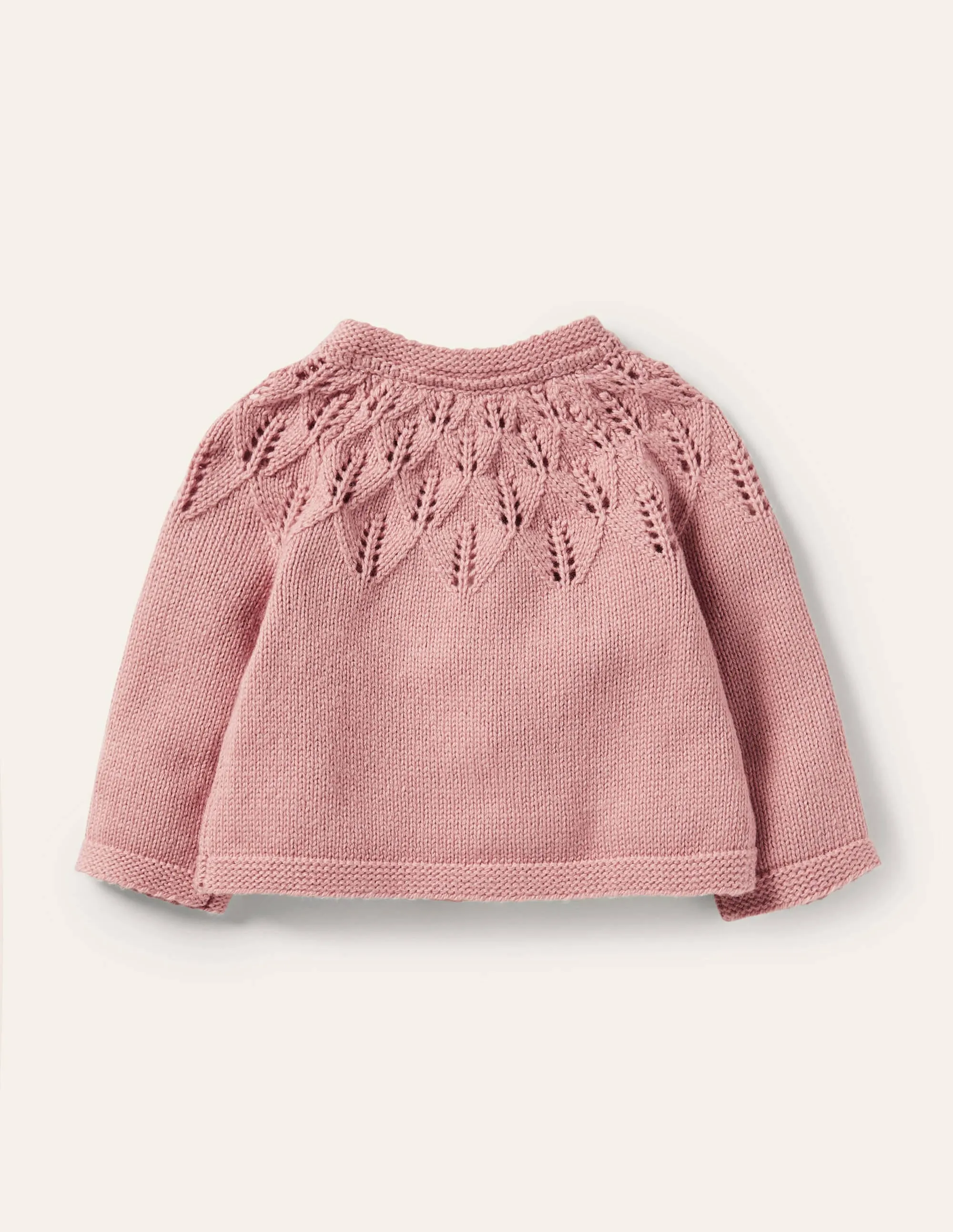 Everyday Textured Cardigan-Almond Pink