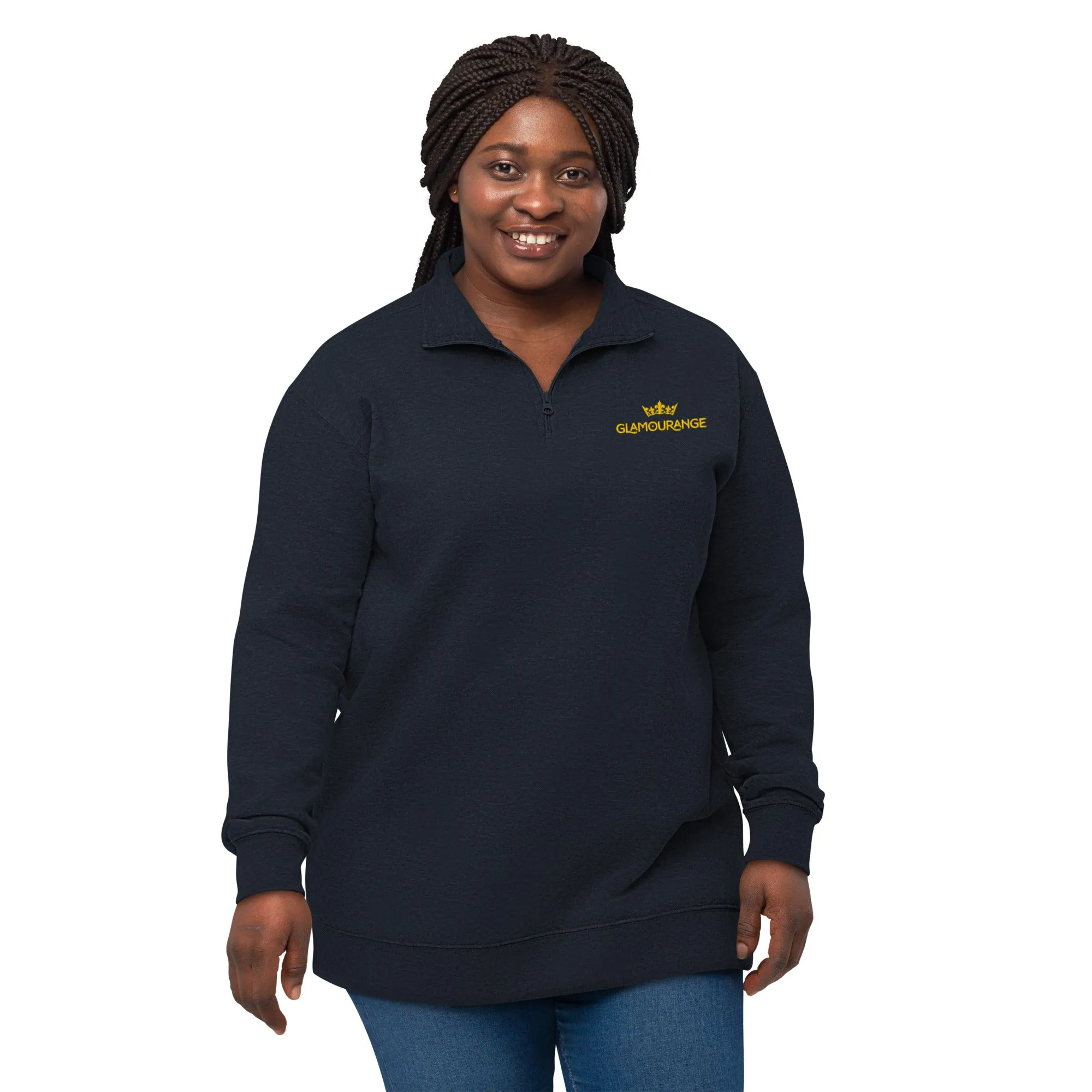 Fleece Pullover Embroidery - Navy (Glamourange Winter Embroidery Fleece Pullover Collection)