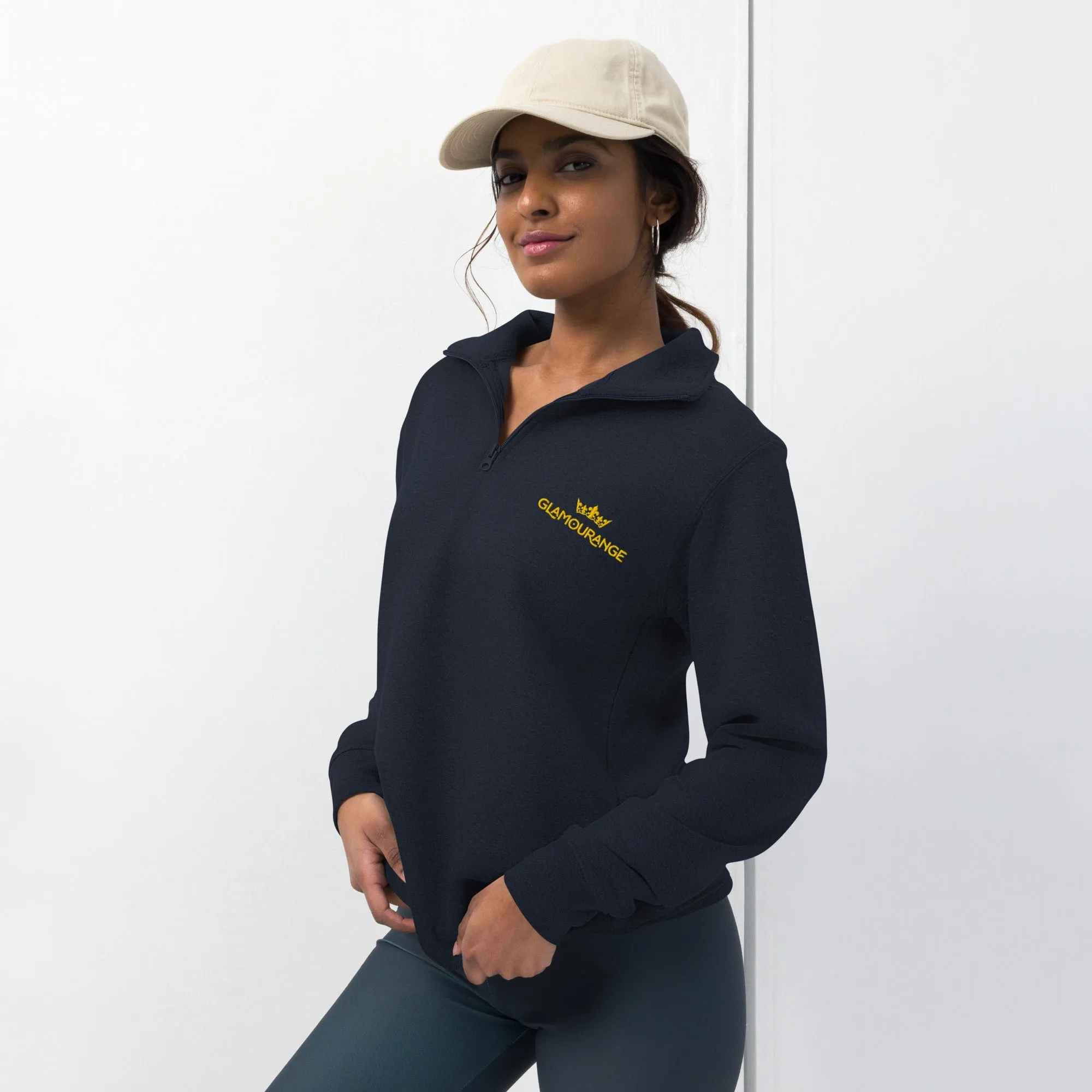 Fleece Pullover Embroidery - Navy (Glamourange Winter Embroidery Fleece Pullover Collection)