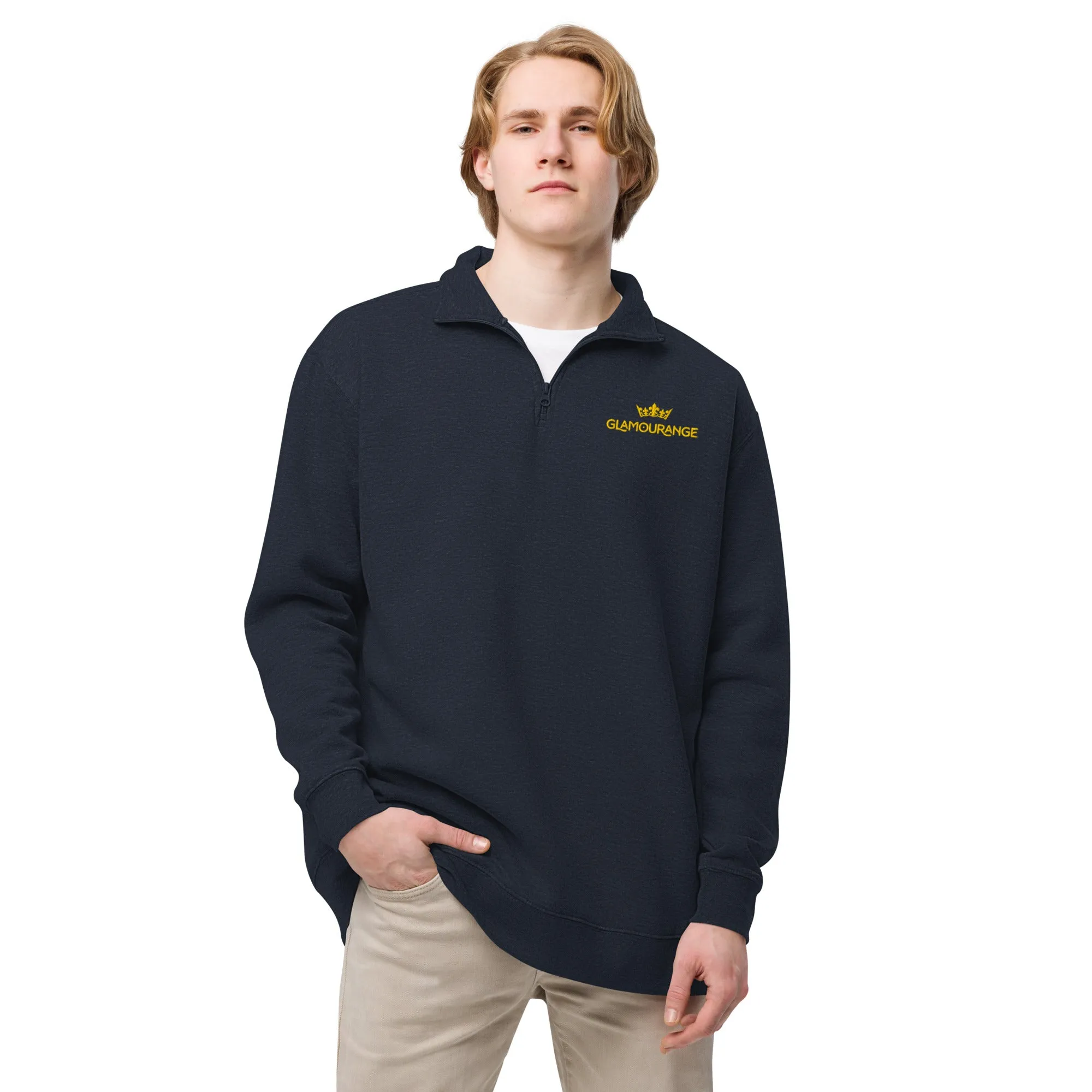 Fleece Pullover Embroidery - Navy (Glamourange Winter Embroidery Fleece Pullover Collection)