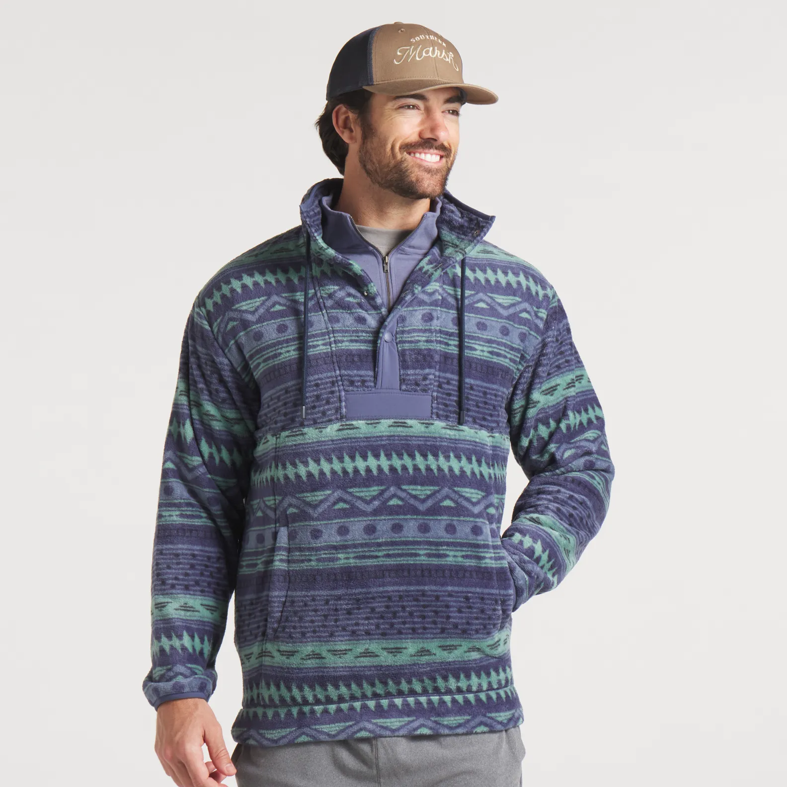 Four Corners Printed Pullover