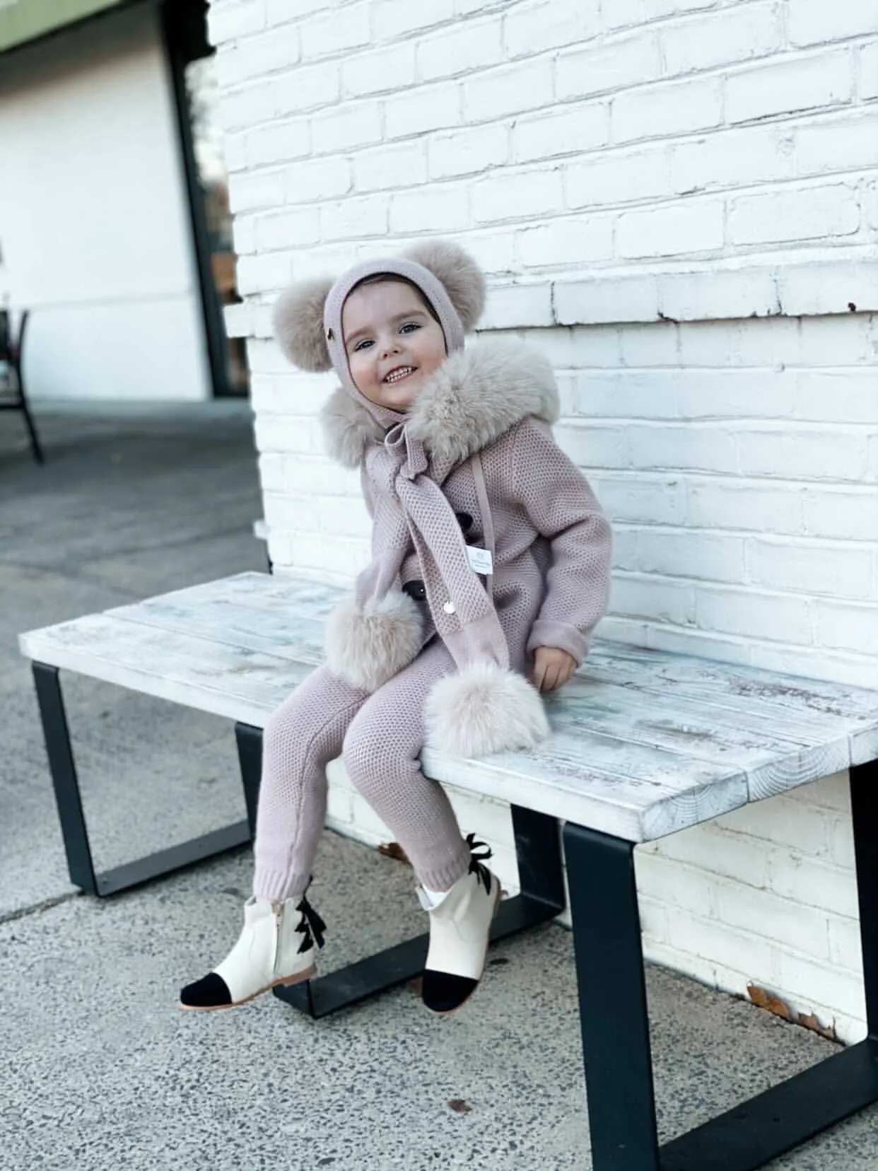 Honeycomb Dusty Pink Cashmere Pram Coat