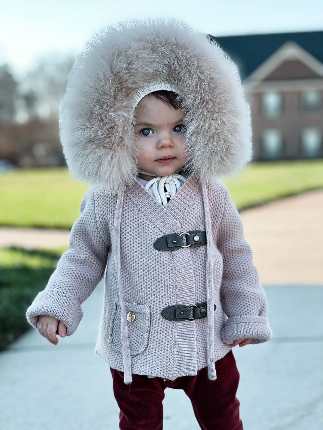 Honeycomb Dusty Pink Cashmere Pram Coat