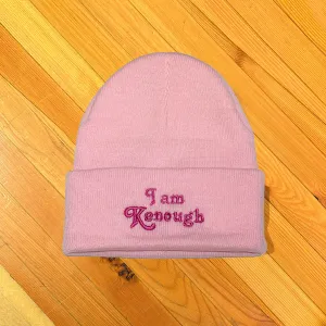 I am KENough MAKE Original Light Pink Cuffed Toque