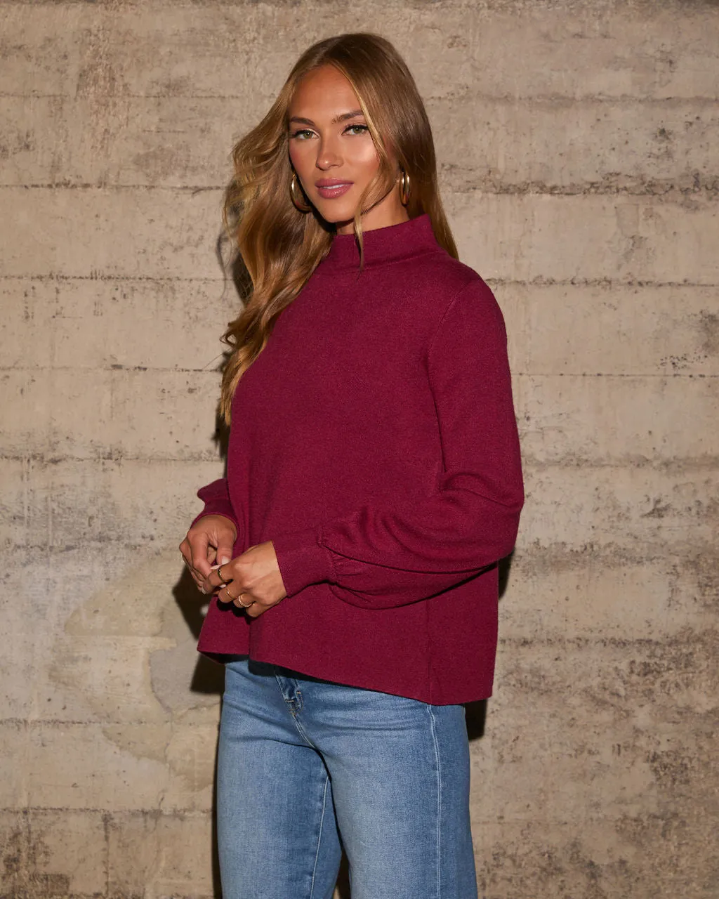 Kaplan Mock Neck Knit Sweater