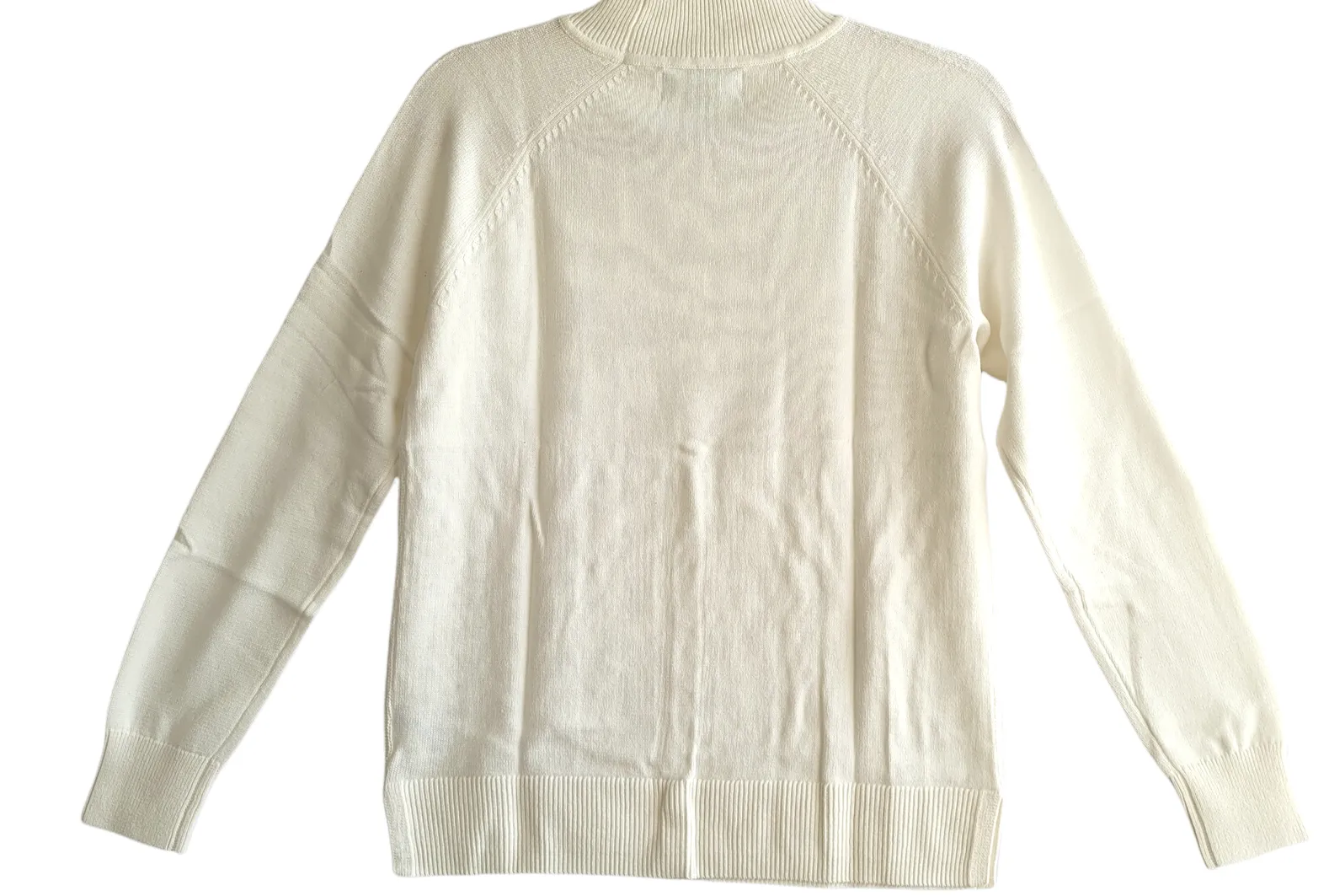 Karen Scott Women's Winter White Cable Mock Neck Sweater Size Medium