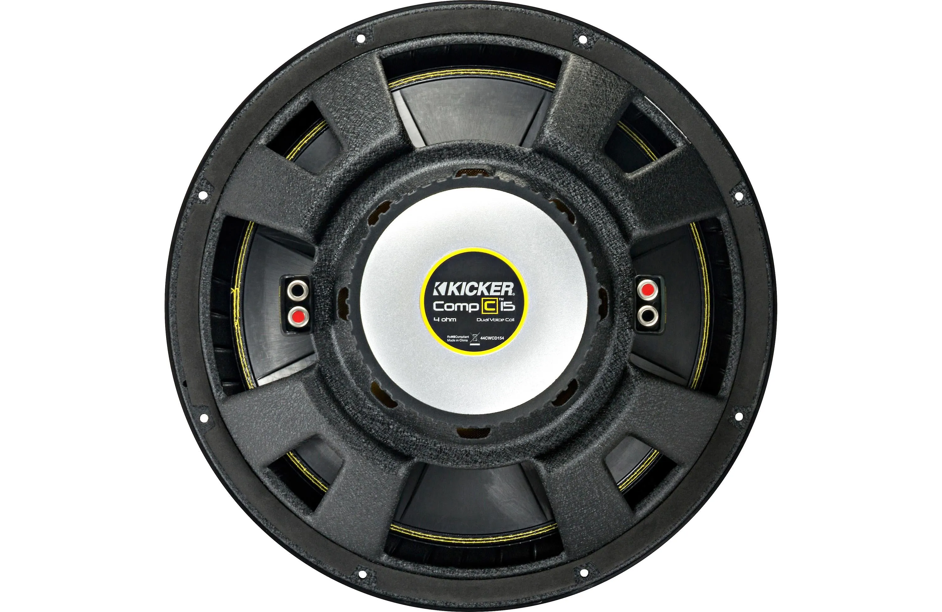 Kicker CompC 44CWCD154 CompC Series 15" Subwoofer with Dual 4-ohm Voice Coils Subwoofer (Black)