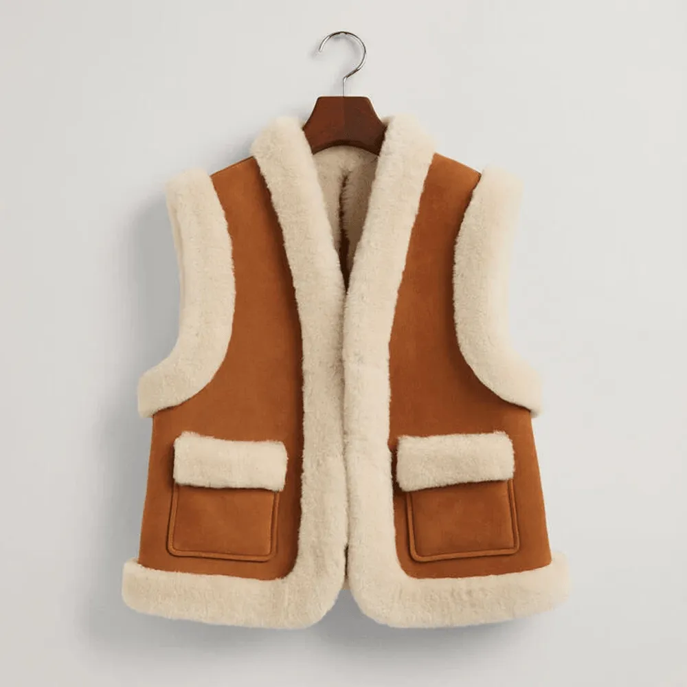 Ladies B3 Shearling Leather Vest