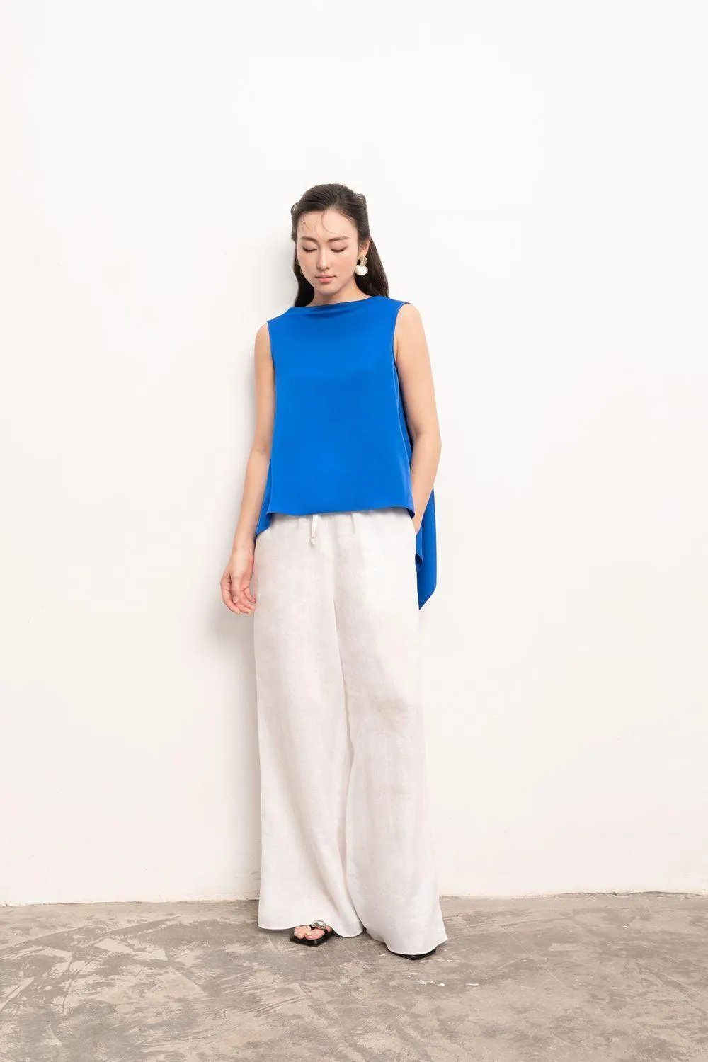 Laura Straight Wide Leg Linen Trousers