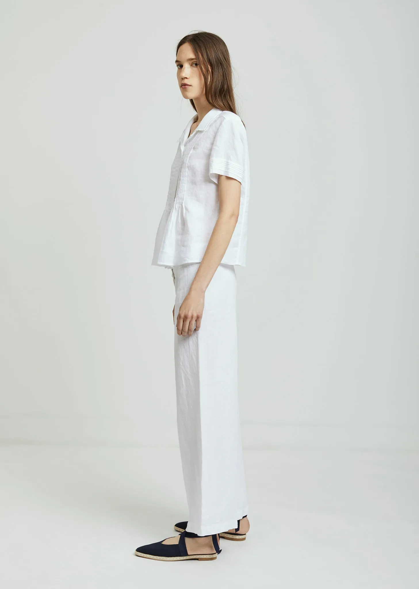 Linen Wide Leg Trousers