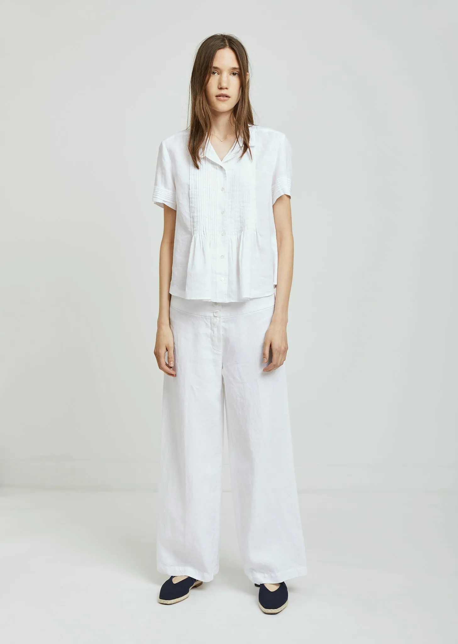 Linen Wide Leg Trousers