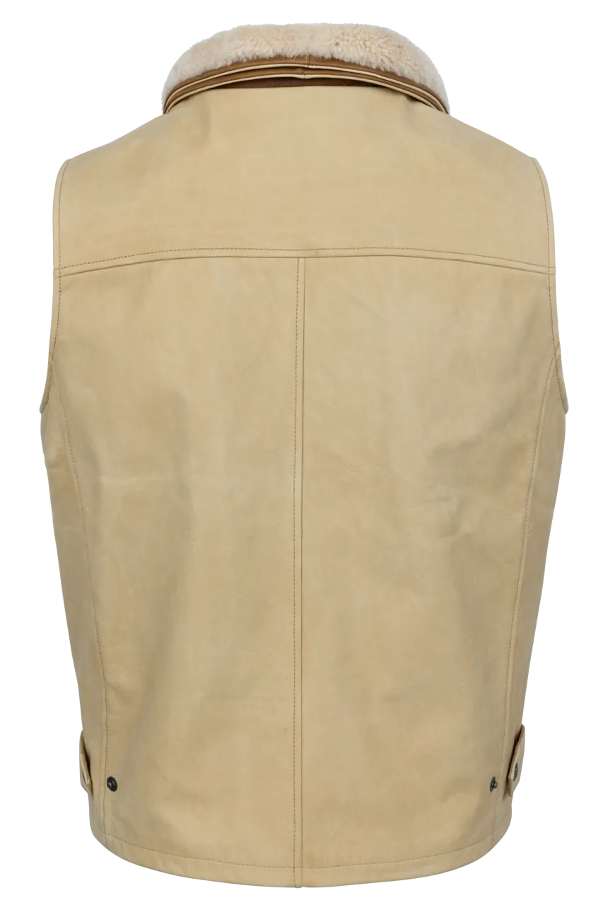 Lone Pine Leather Trekker Vest - Palomino