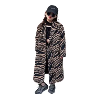 Long Zebra Print Coat