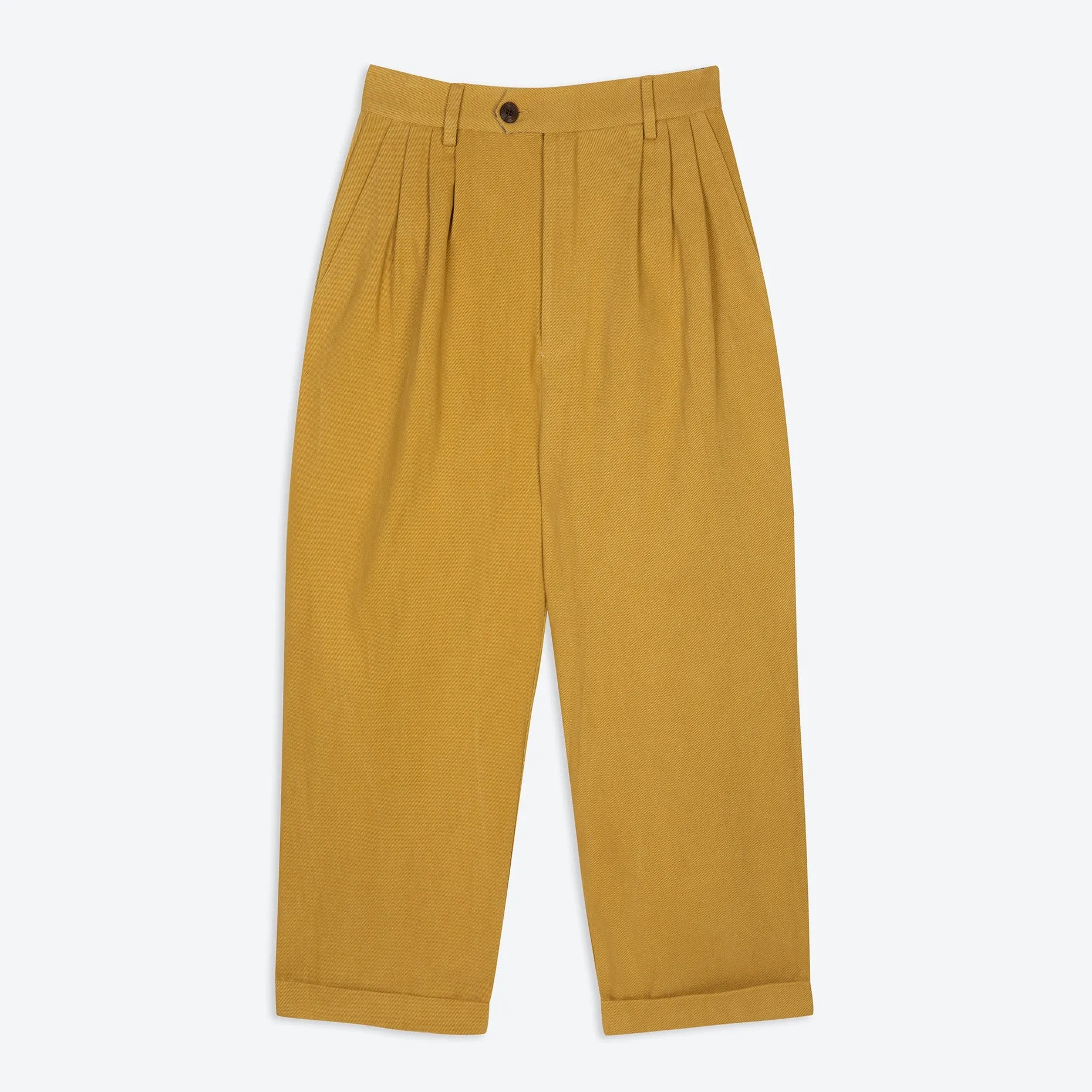 Lowie  Drill Ochre Pleat Front Trouser