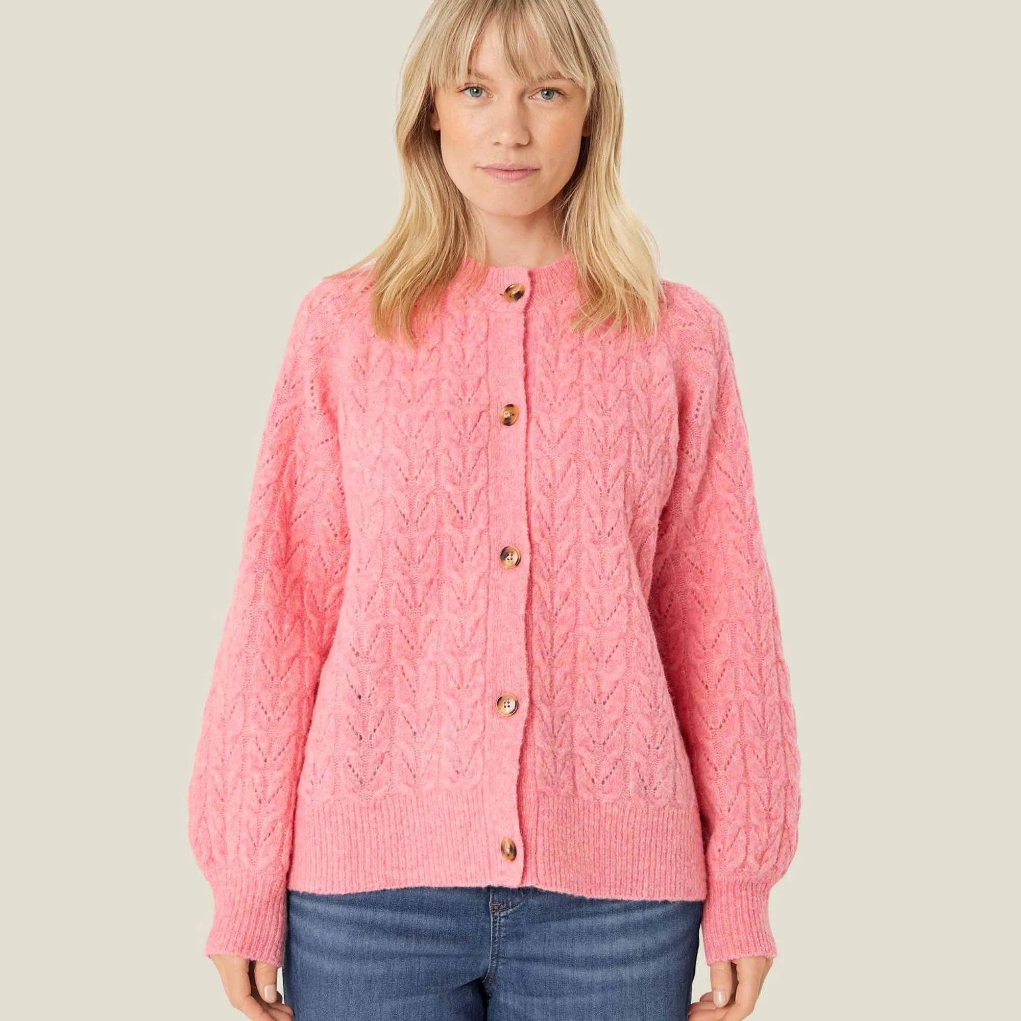 Masai Lamse Cardigan In Confetti Pink