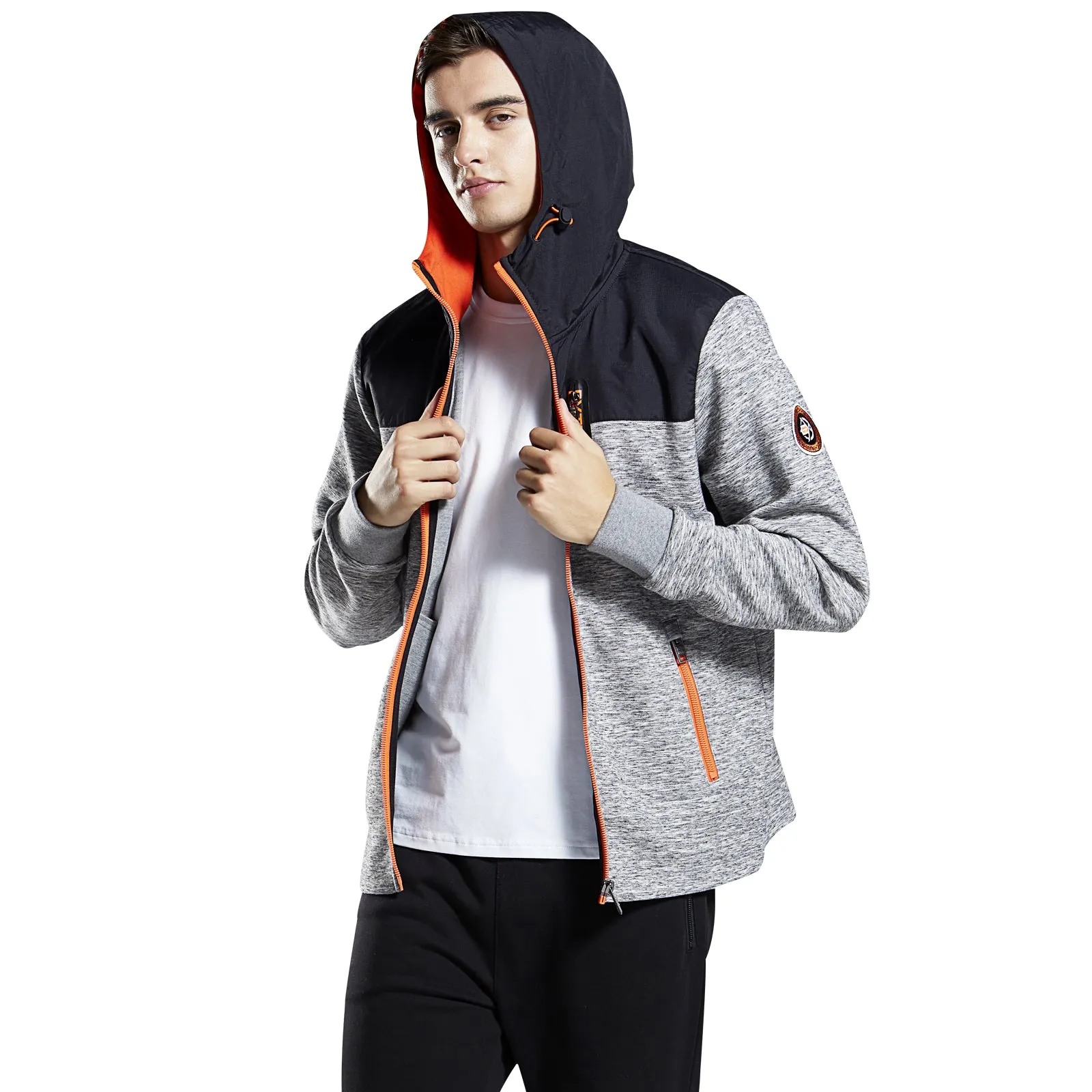 Men's Hoodie Sweatshirt jacket Heather Scuba