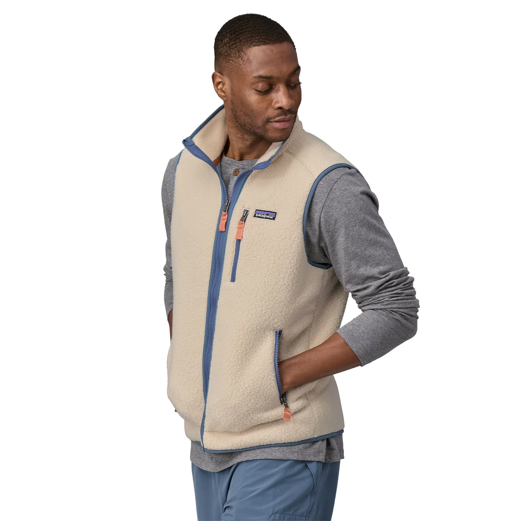 Mens Retro Pile Vest