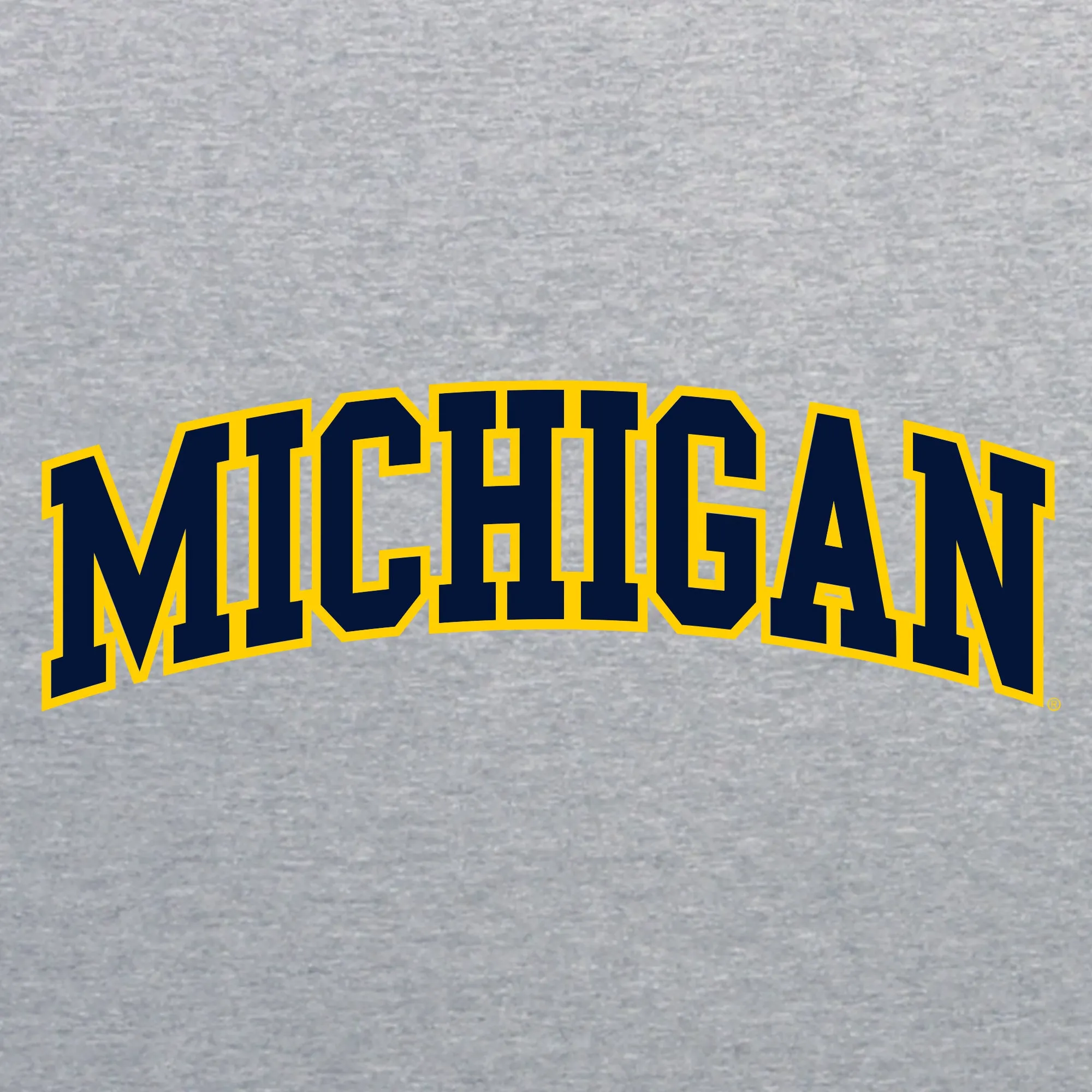 Michigan Wolverines Applique Powerblend Hoodie - Light Steel