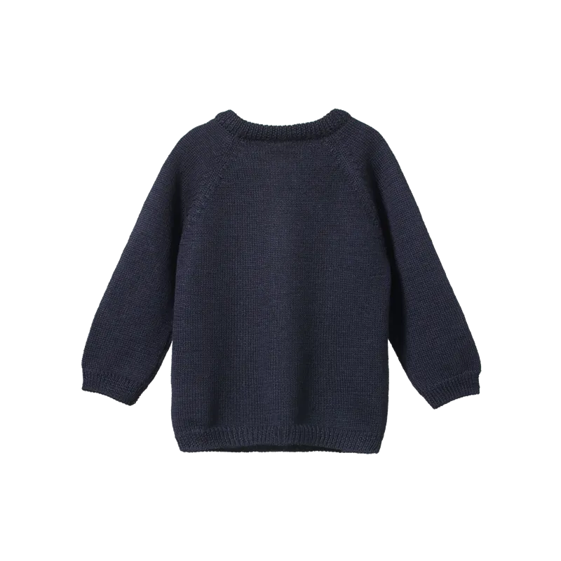 Nature Baby - Merino Knit Cardigan - Navy