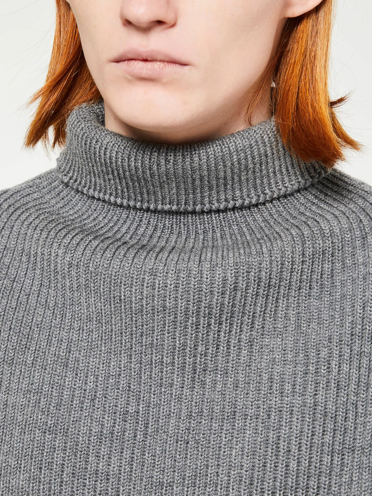 Navy Turtleneck in Grey