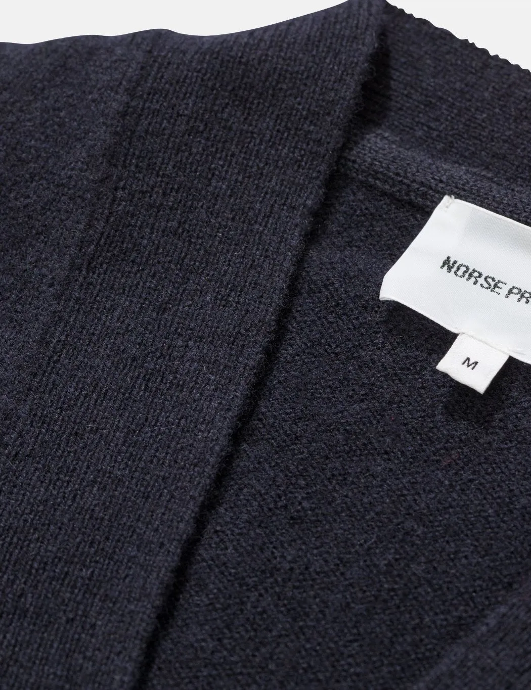 Norse Projects Adam Cardigan (Wool) - Dark Navy Blue