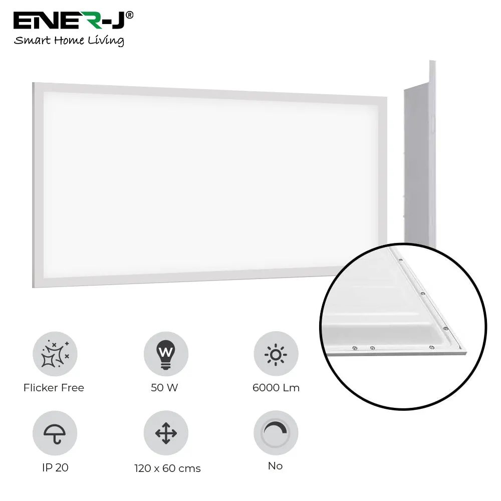 Pack of 2 LED Backlit Panel, 120x60cms, 50W, 6000Lm, 3000K, 3 yrs Warranty