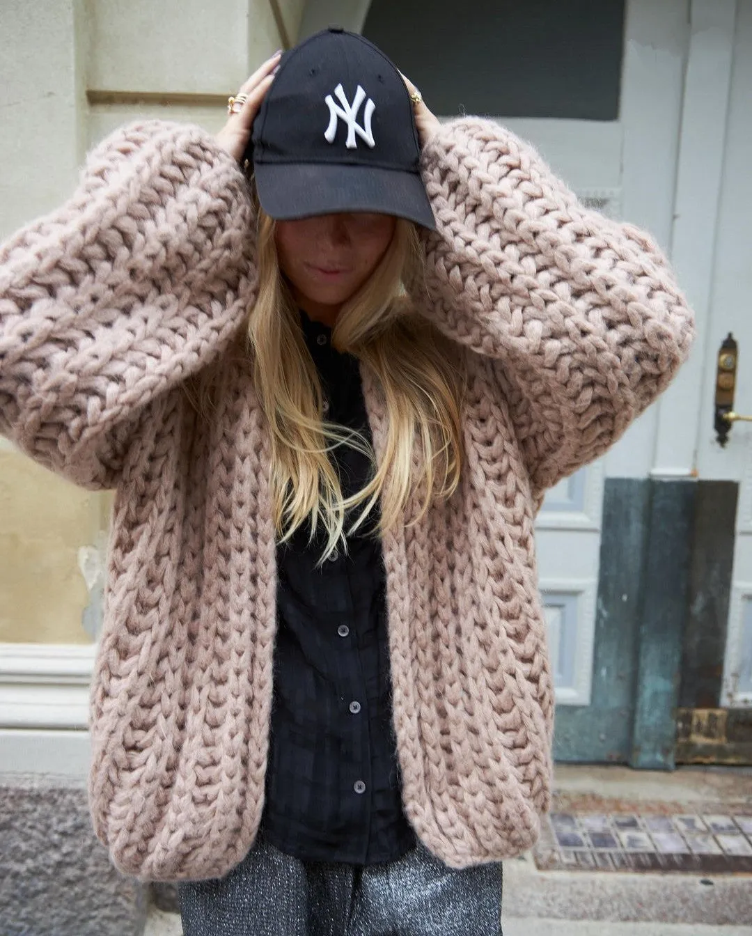 Paloma Peat Blush Chunky Knit Cardigan