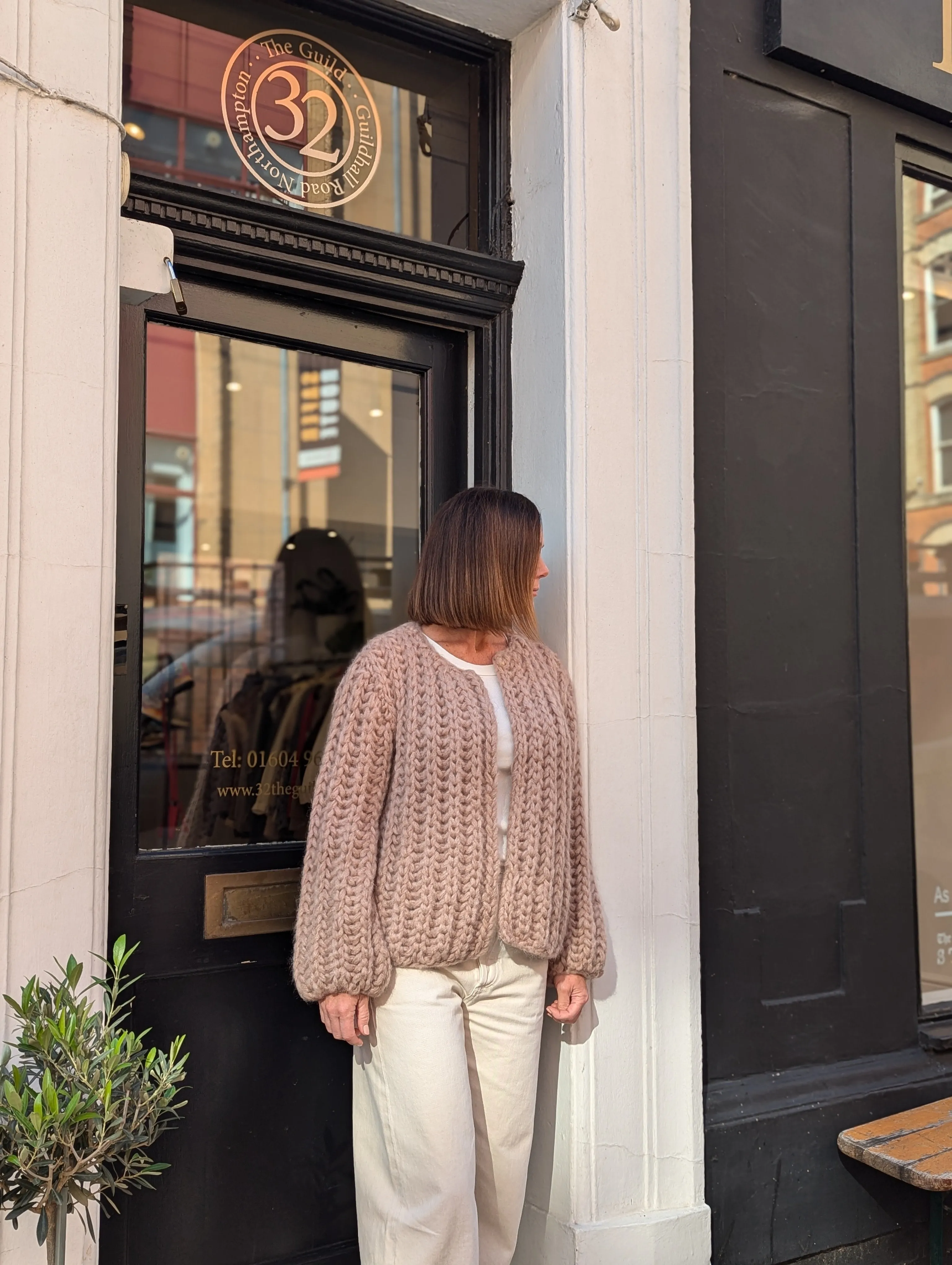 Paloma Peat Blush Chunky Knit Cardigan