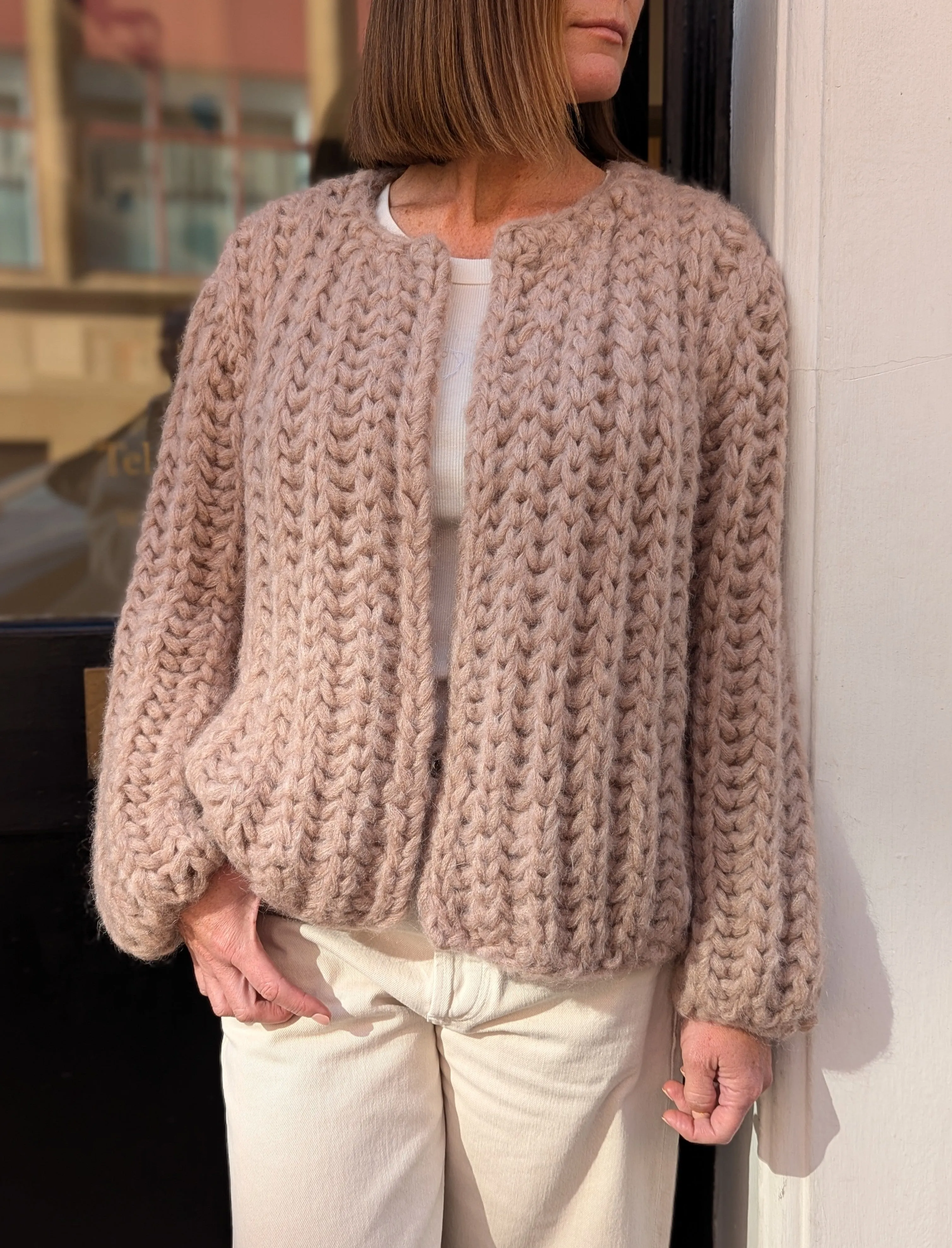 Paloma Peat Blush Chunky Knit Cardigan