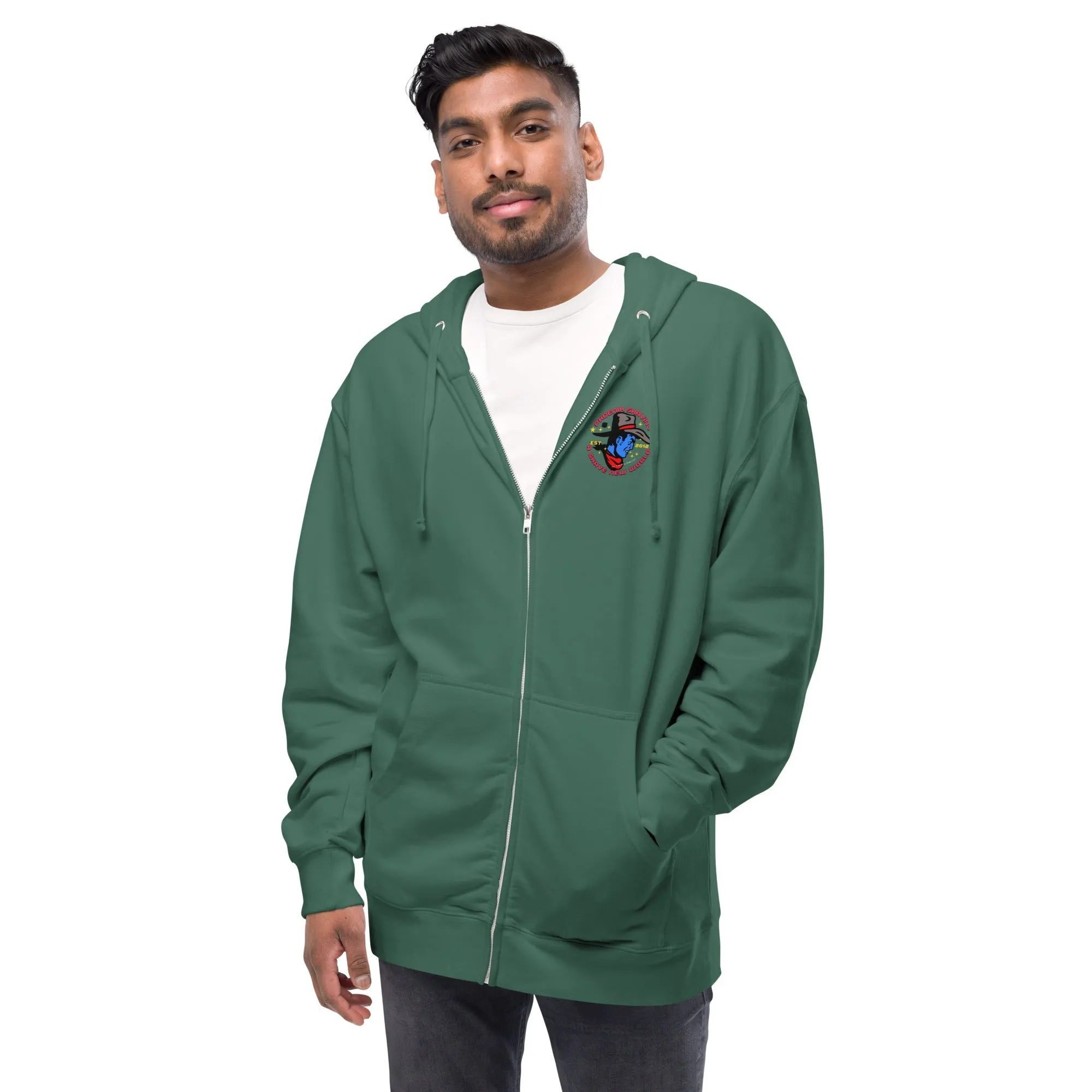 Phoenix Shaving Space Cowboy Fleece Zip Up Hoodie Hooded Sweatshirt | Multiple Colors!