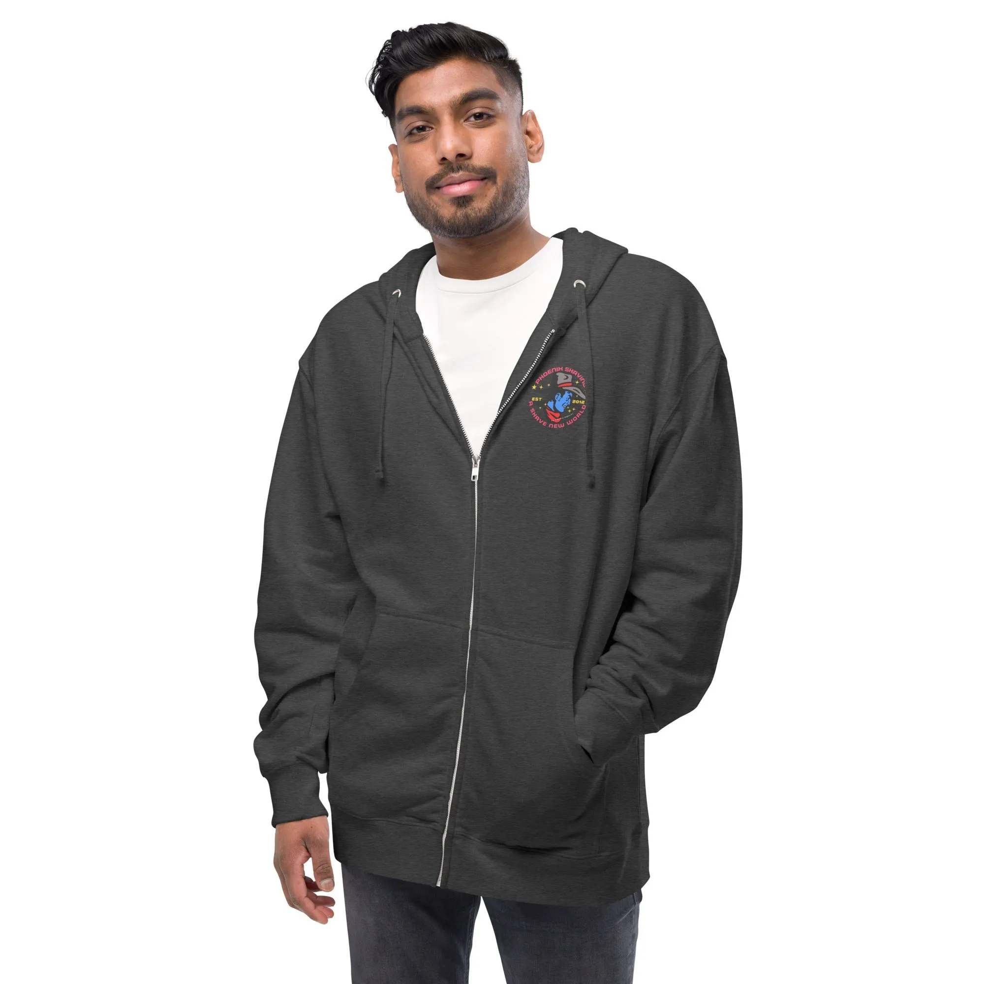 Phoenix Shaving Space Cowboy Fleece Zip Up Hoodie Hooded Sweatshirt | Multiple Colors!