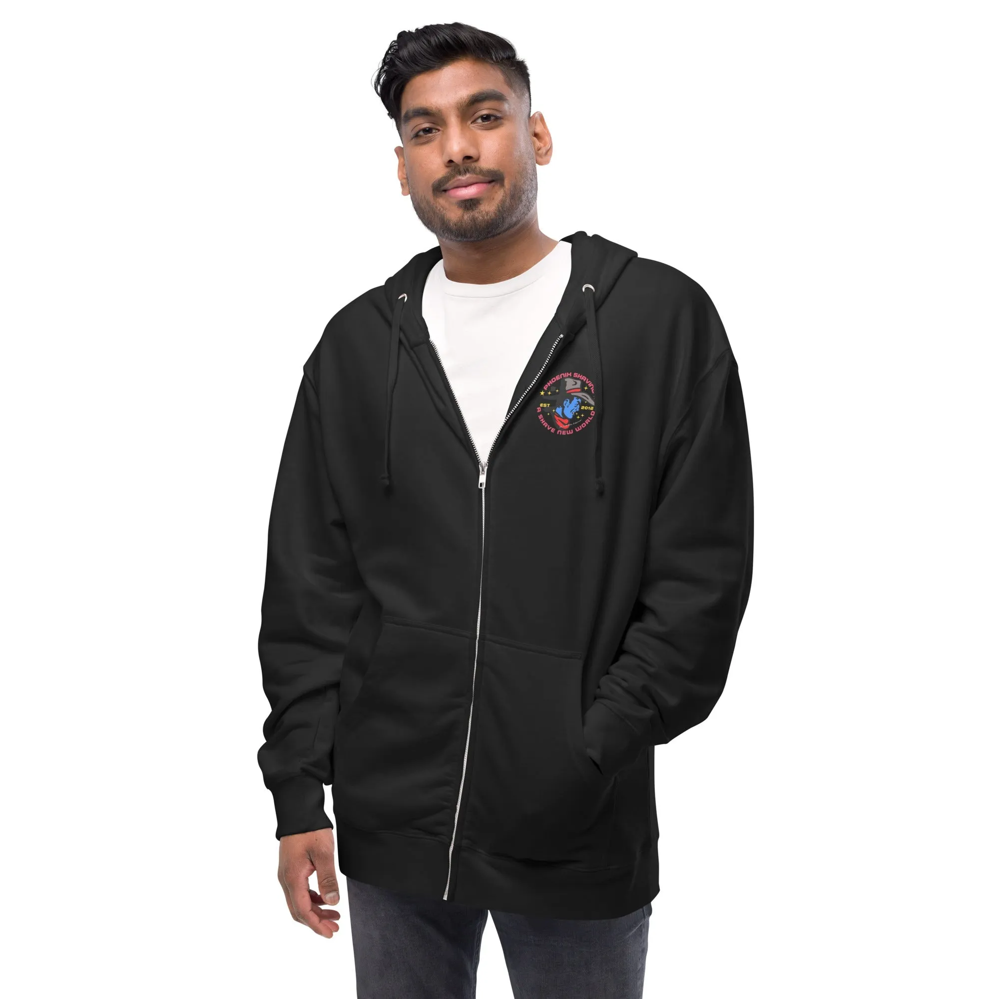 Phoenix Shaving Space Cowboy Fleece Zip Up Hoodie Hooded Sweatshirt | Multiple Colors!