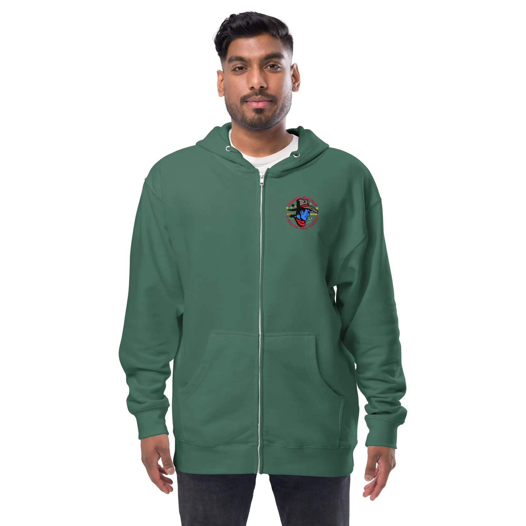 Phoenix Shaving Space Cowboy Fleece Zip Up Hoodie Hooded Sweatshirt | Multiple Colors!